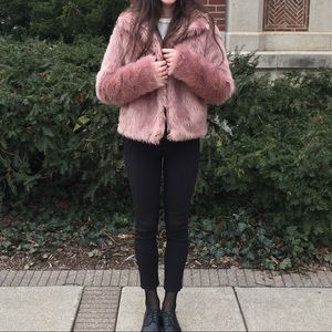 Pink Faux Fur Jacket